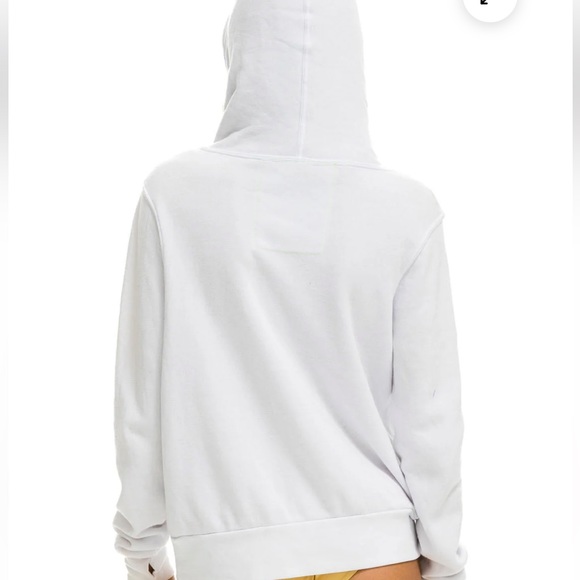 White aviator nation “ninja” hoodie, size small. Worn once, great condition. - Picture 3 of 4